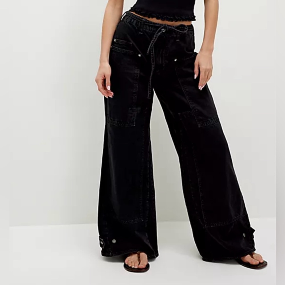 New Free People CRVY Outlaw Jeans In Black Jasper Size XL We The Free